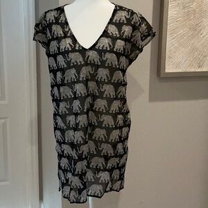 Elephant print J. Crew cover up size small